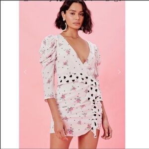 For Love and Lemons Revolve Mable Mini Dress in White medium